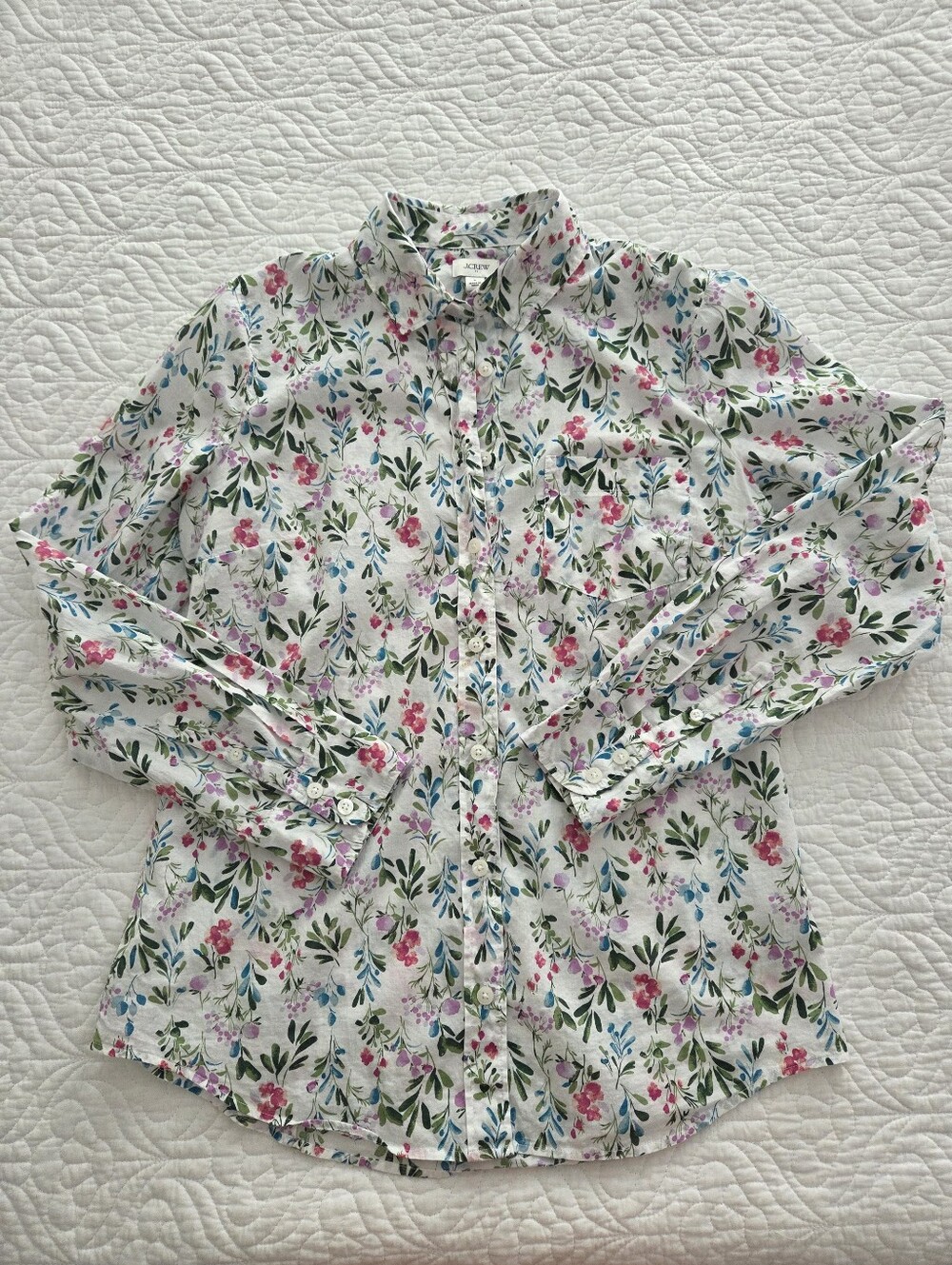 JCrew Floral Button Down Shirt, Size S